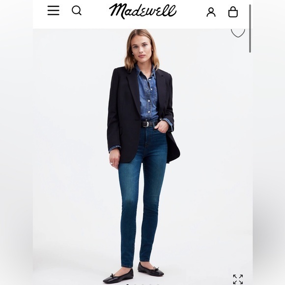 Madewell Jeans High Riser Skinny In Medium Blue